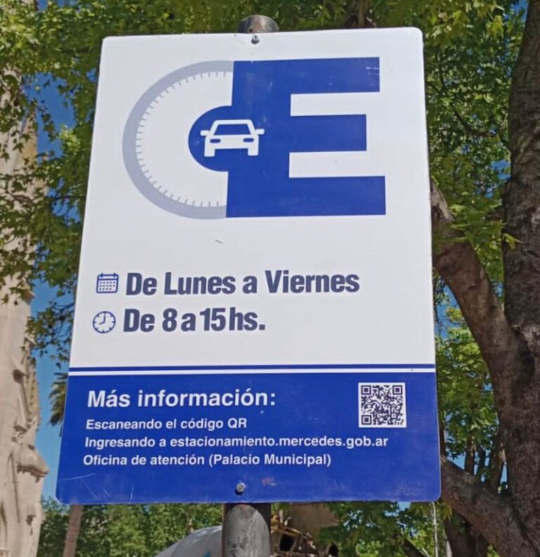 Cambios en el estacionamiento medido en Mercedes