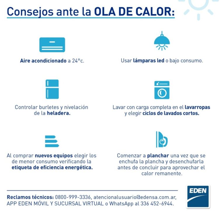 Consejos de EDEN por altas temperaturas