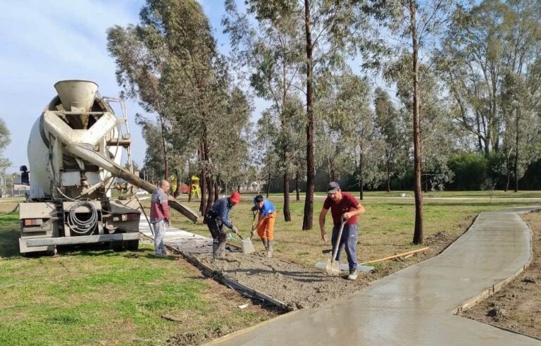 Luján: Obras de mejoramiento en el parque Abuelas de Plaza de Mayo