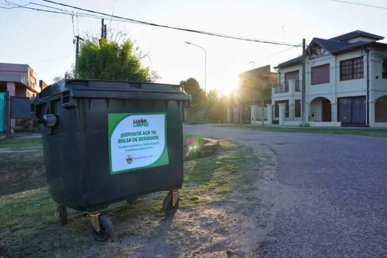 El Municipio de Luján instaló 140 contenedores en Pueblo Nuevo