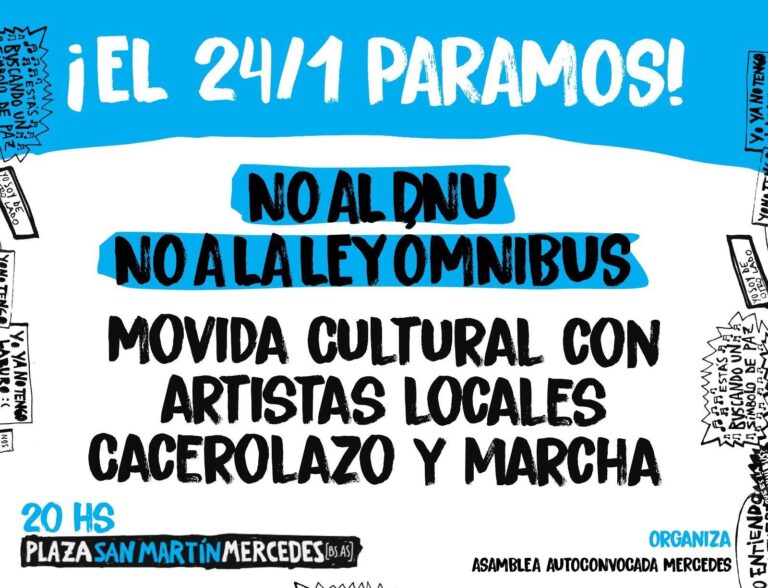 Asamblea Autoconvocada marcha el 24 en Mercedes