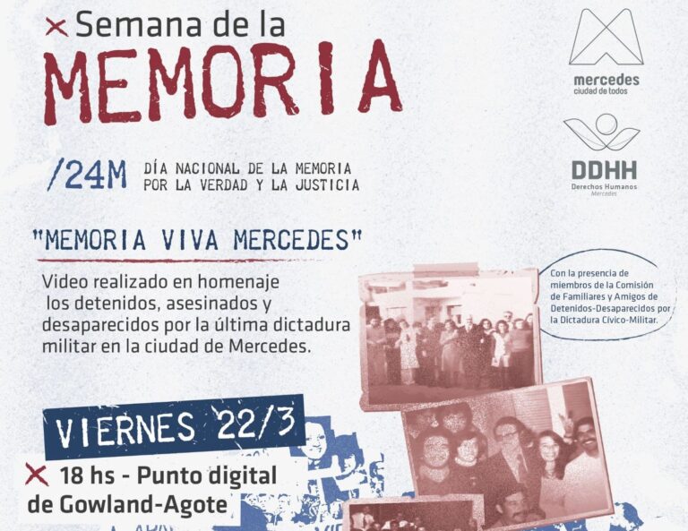 Memoria y reflexión, este viernes en la sociedad de fomento de Gowland