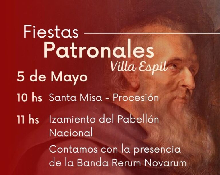 Villa Espil tendrá el domingo sus fiestas patronales