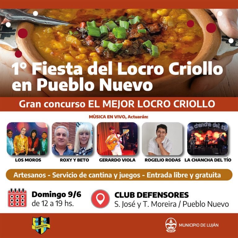 Pueblo Nuevo realizará la primera Fiesta del Locro Criollo