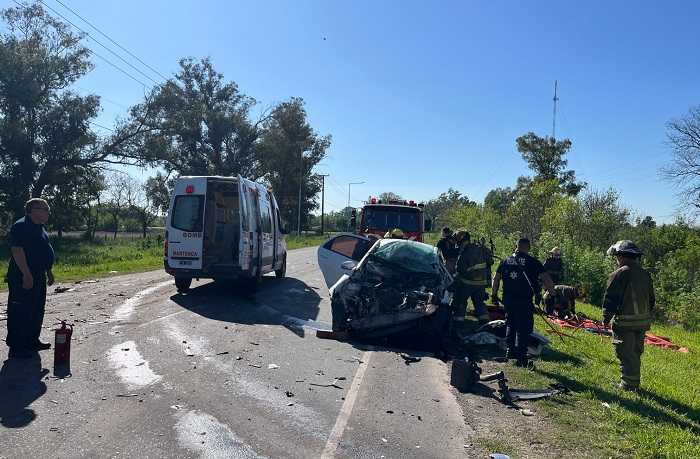 Un herido grave tras un choque de frente en ruta 7